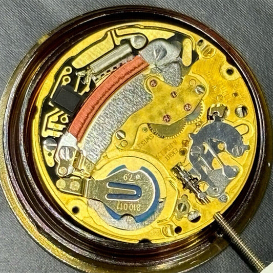 ETA 210.011 Swiss Quartz movement with single calendar, precise 2-hand watch mechanism by ETA.