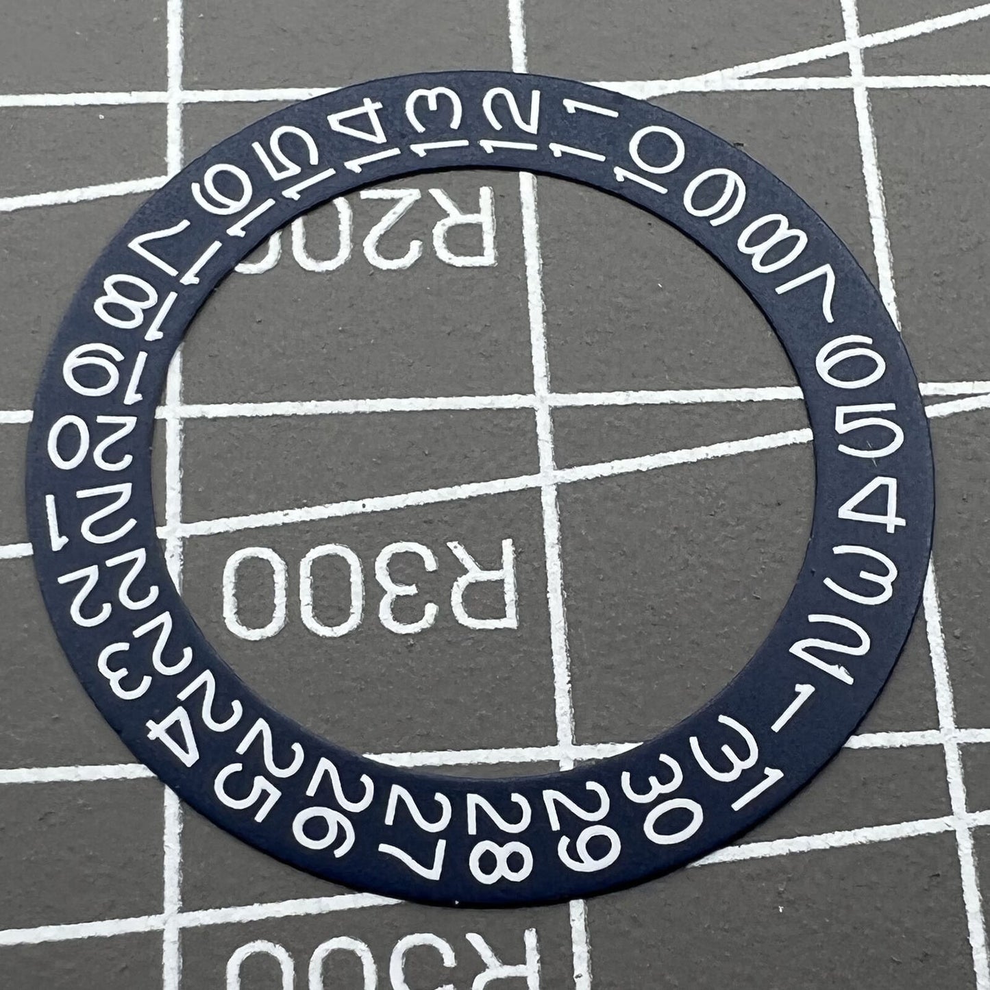 Denim Blue Background White Font Date Disk Wheel Overlay for Miyota NH35 NH36
