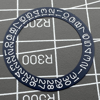 Denim Blue Background White Font Date Disk Wheel Overlay for Miyota NH35 NH36