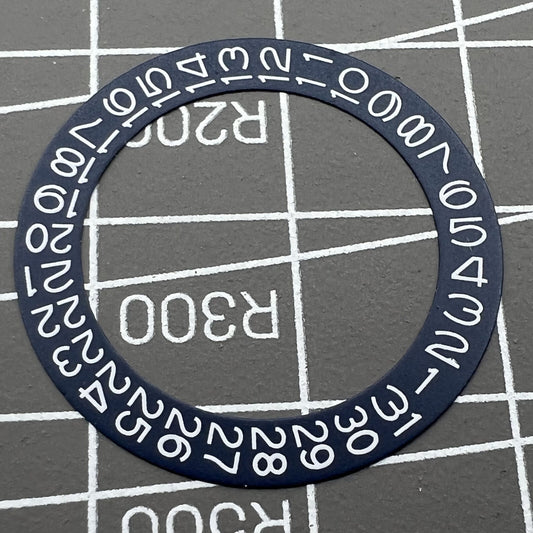 Denim Blue Background White Font Date Disk Wheel Overlay for Miyota NH35 NH36