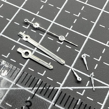 Aiguilles de montre luminescentes vertes avec garniture argentée de 12 mm pour mouvement VD53 VD54 VD57