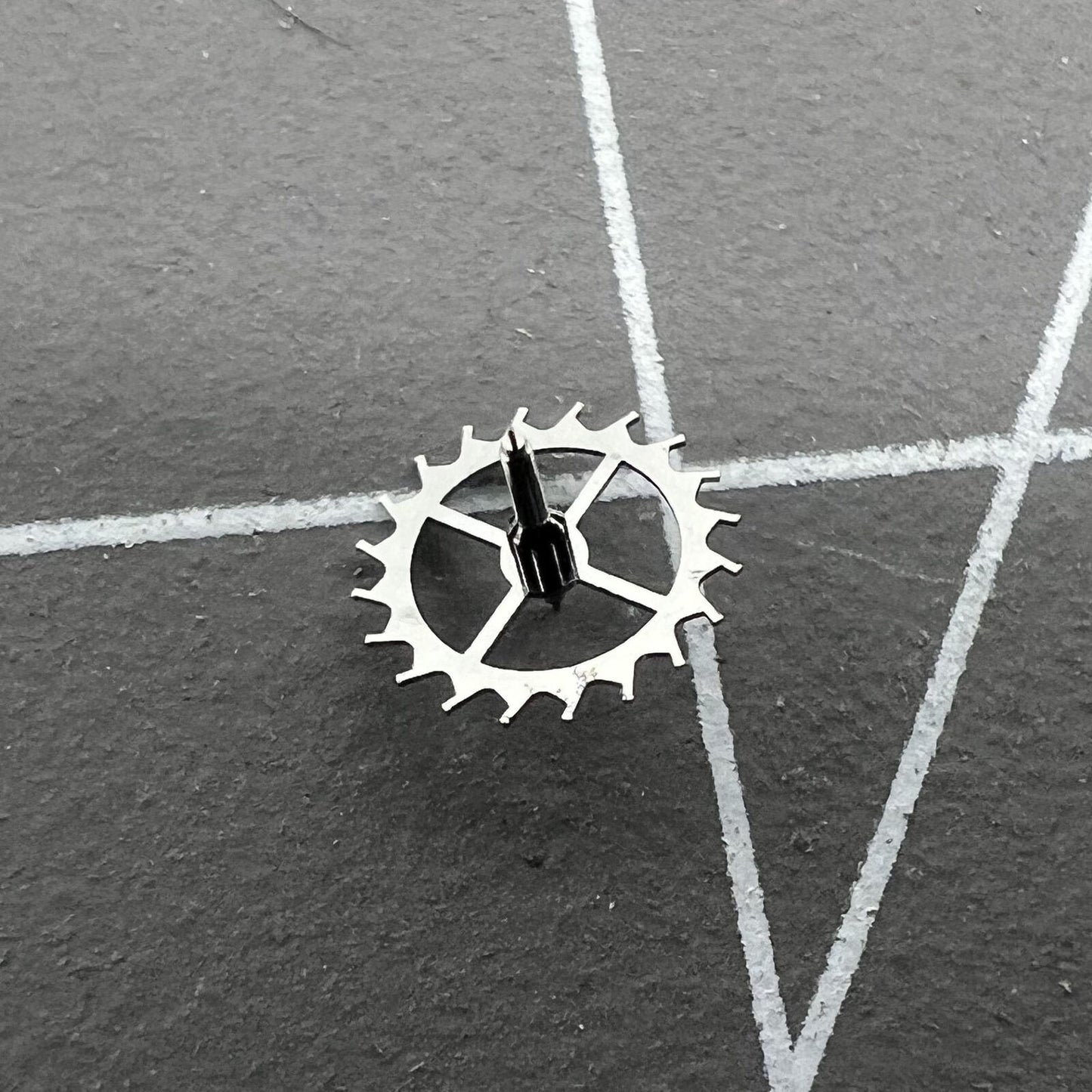 Escape wheel for Dandong 7750 movement, precision watch part ensuring accurate chronograph function.