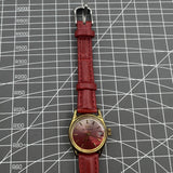 Seagull Manual Mechanical Red Lady Watch Gradient Golden Nail Single Calendar