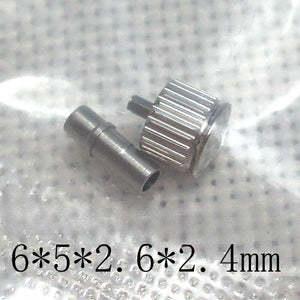 6X5mm Replacement Silver Watch Crown Generic for Conquest L3.781 Watch Part