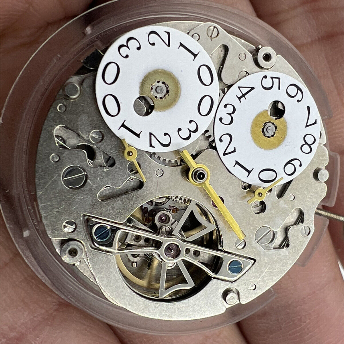 Tianjin Seagull ST2525 watch face showcasing big date at 12 o?clock with automatic mechanical movement.