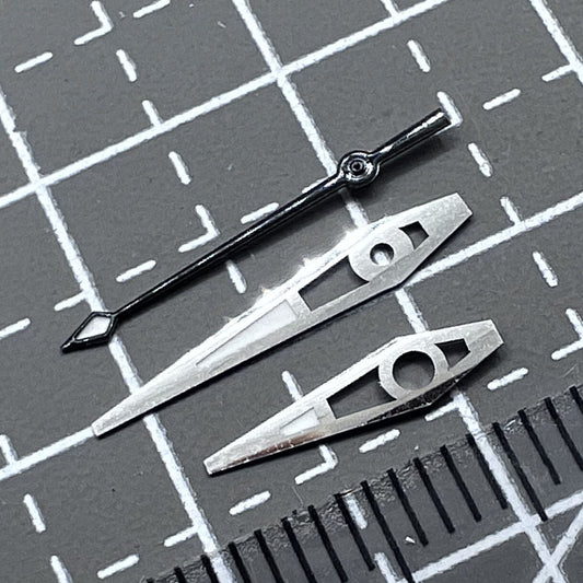 Große Pfeilzeiger Lume Schwarz Silber Akzente passend für Seiko H35 H36 H38