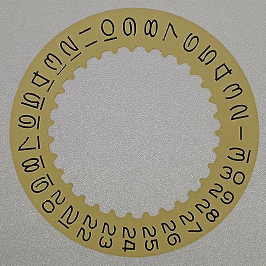 Vintage Numberal Font Golden Date Disk Wheel Date Wheel Fit for 3135 Movement