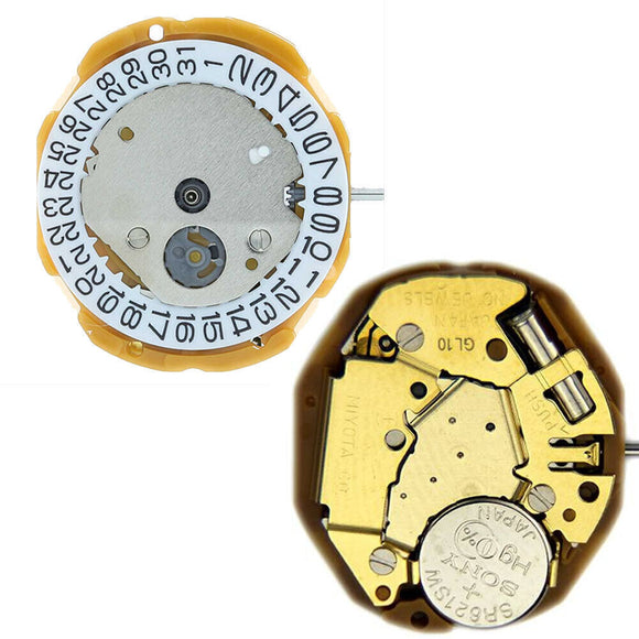 Miyota GL10 Japan Quartz Movement Date at 6