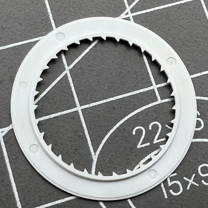 Golden date disk wheel with vintage numeral font for Miyota 8215 watch movement, precise replacement part.