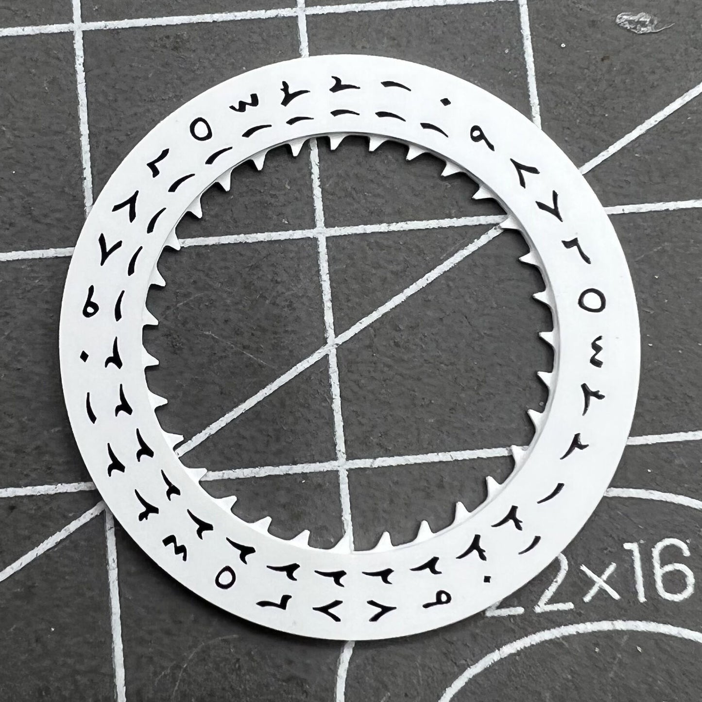 Arabic date disk wheel for Seiko NH35 automatic mechanical watch movement, precise replacement part.