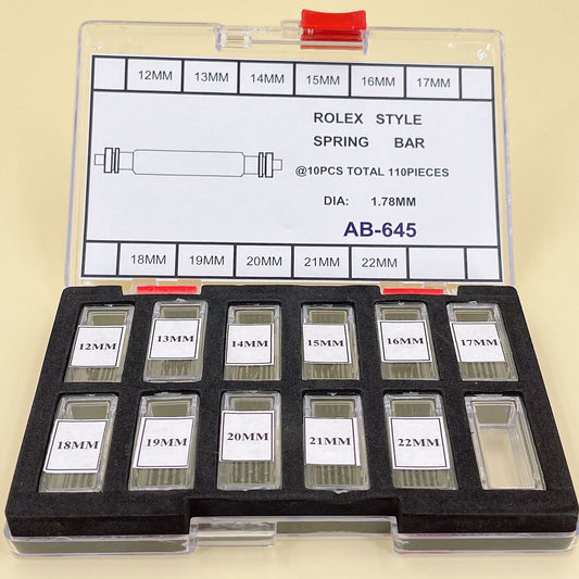 Kit de réparation de montres avec barrettes à ressort de style RLX, 110 pièces de diamètre 1,78 mm