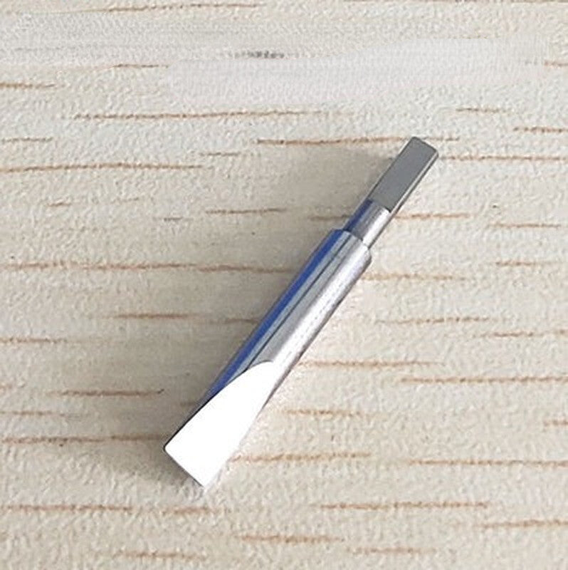 Ergonomic stainless steel spare screwdriver blades, precision tools for watchmakers.