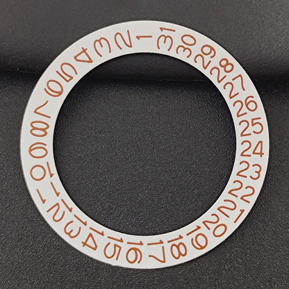 White Background Orange Character Date Disk Date Wheel Overlay for NH35 NH36