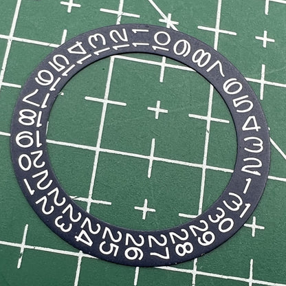 Großhandel Denim Blau Hintergrund Weiß Schrift Disk Datum Rad Overlay für NH35 NH36