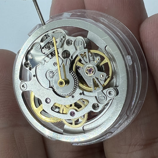 China Made Shanghai Silver Hollow Multifunctional Automatic Mechanical Movement