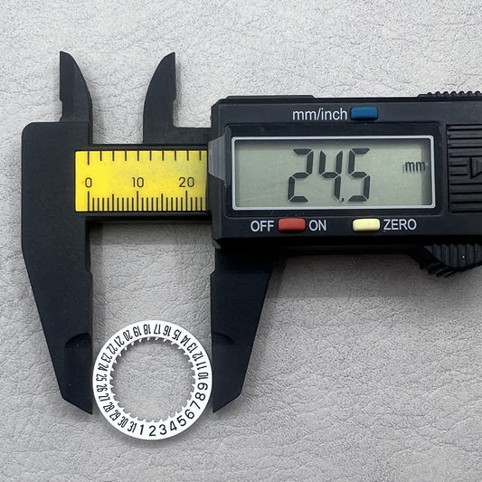 White date disk wheel for NH35/NH36 watch movements with 6 o'clock date display.