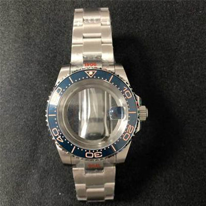 22 Colors 40MM Sapphire Glass Watch Case Transparent Bottom+Strap for NH35/NH36