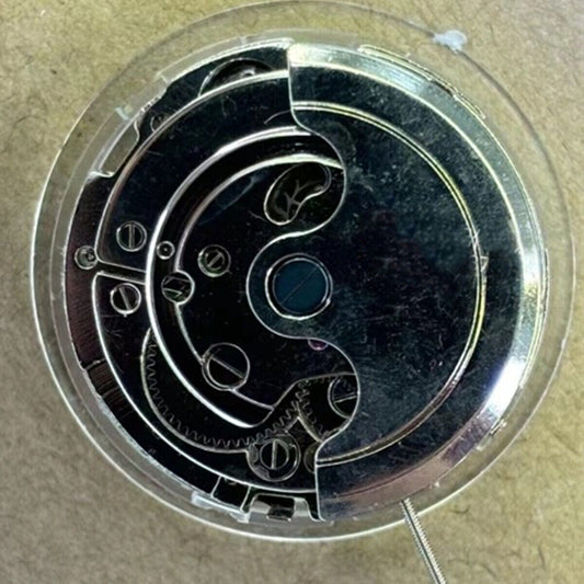 China made multifunctional automatic mechanical watch with moon phase at 12 o'clock, sleek design.