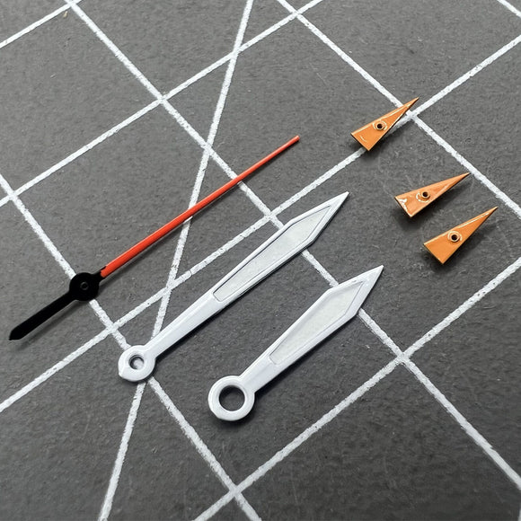 White Trim Arrow Shape 14mm Watch Hands for Miyota OS10 OS20 OS60 OS80 Movement