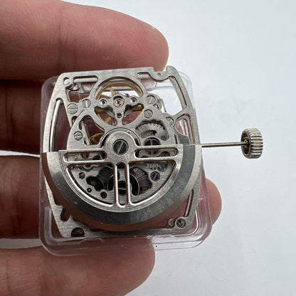 Asiatisches HZ1C01A Silbernes, tonnenförmiges, automatisches mechanisches Uhrwerk