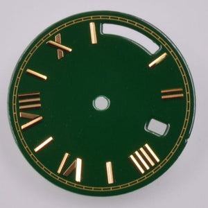 28.5mm No Lume Golden Nail Dark Green Watch Dial for Seagull ST1644 Movement