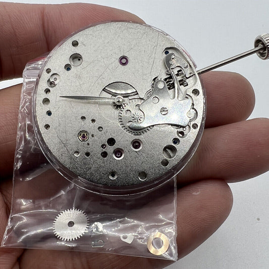Seagull ST3621 mechanical movement with ETA 6498 second hand at 6, precise watch accessory replacement.