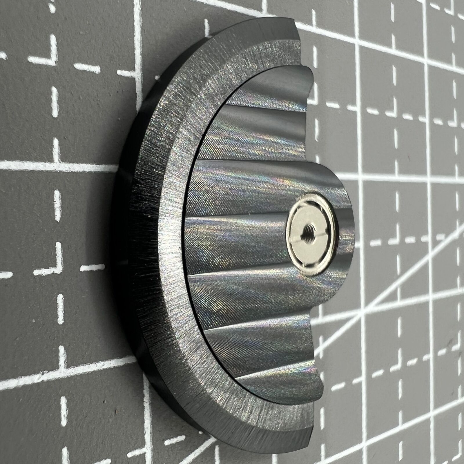 Black Line Wave carved rotor oscillating weight for Miyota NH35 NH36, boosting watch movement efficiency.