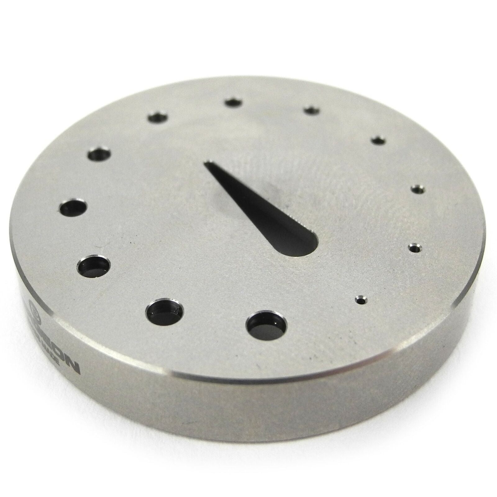 Bergeon 30110 metal tool for precise balance and hairspring holding in watch repair.