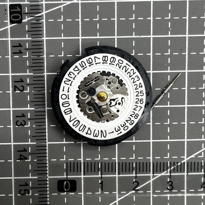 Seiko 5M62A quartz watch movement with date at 3 o'clock, reliable Japanese craftsmanship.