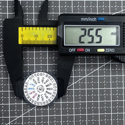 Seiko Quarzwerk 6N53A Uhrwerk mit Tag-Datum-Anzeige und 3 Zeigern aus Japan, pr�zise Uhrwerkkomponente.