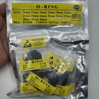 1. Assorted silicone watch gaskets and O-rings for case back sealing, ideal for repairs.  