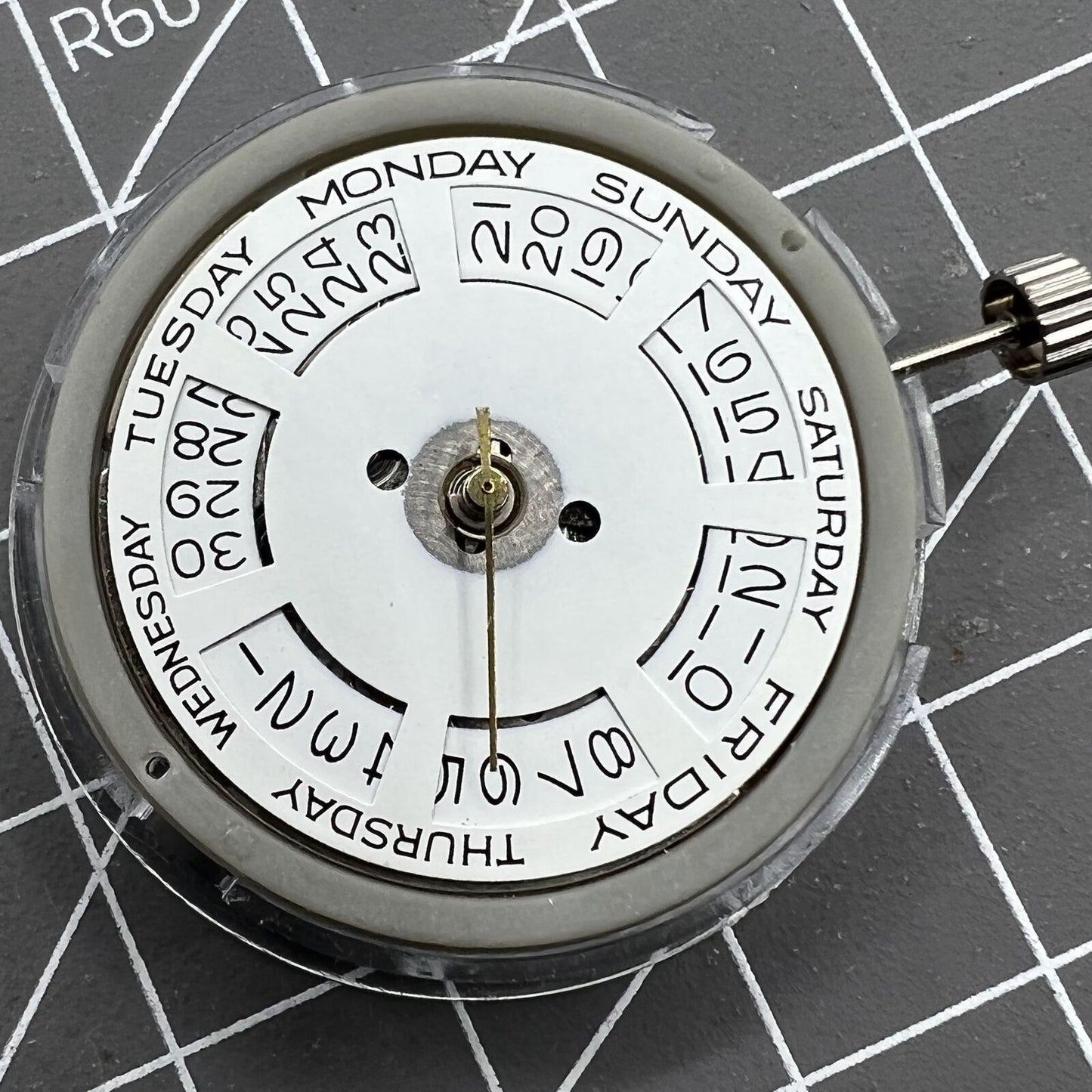 Tianjin Seagull T16 watch featuring day-date automatic mechanical movement and white dial design.