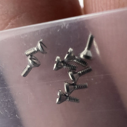 Precision movement watch screws for Miyota 8200, essential dial foot pin parts.