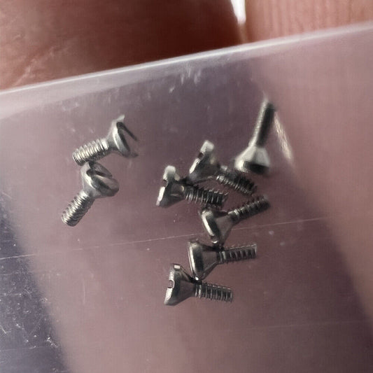 Precision movement watch screws for Miyota 8200, essential dial foot pin parts.