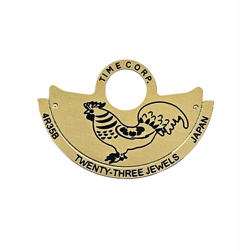 Zodiac Golden Rotor overlay designed for NH35 NH36 automatic watches, enhancing movement aesthetics and function.