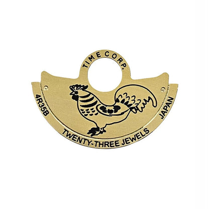 Zodiac Golden Rotor overlay designed for NH35 NH36 automatic watches, enhancing movement aesthetics and function.