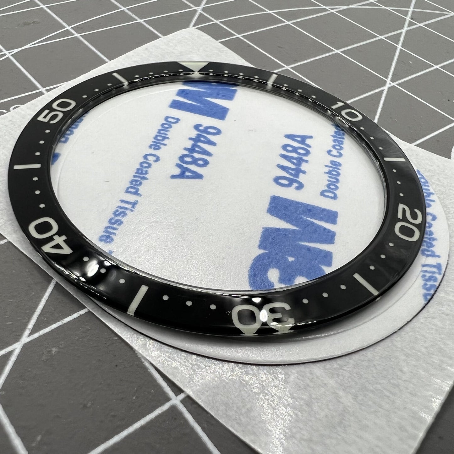 C3/BGW9 green lume diving bezel insert 40.3/32.8mm for watch repair