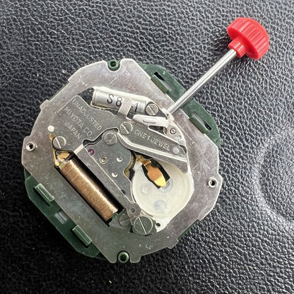 Miyota 2105 3 Hands Quartz Movement Red Dial Star Moon Phase