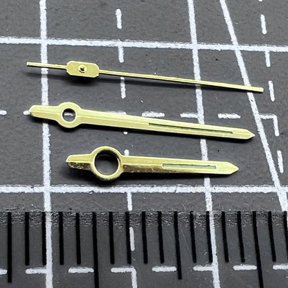 2 Sets/Pack 12mm Golden Trim Green Luminous Watch Hands for Orient 46941 46943
