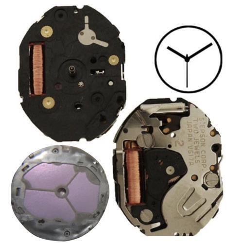 Hattori Epson TMI VS17A solar-powered quartz watch movement, Japan made precision accessory.