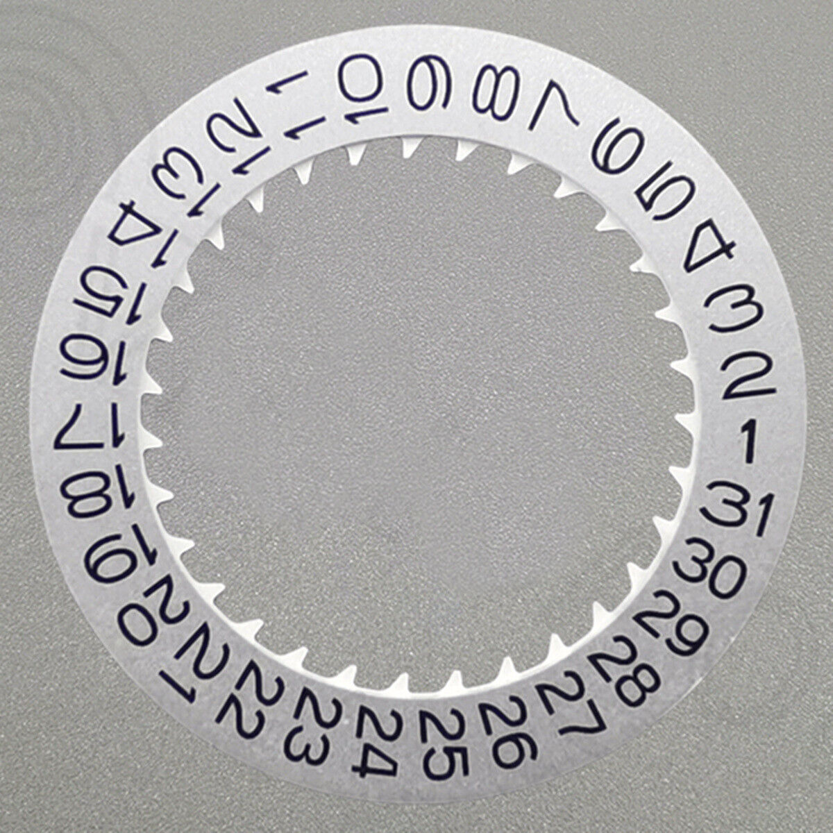 Vintage silver date disk wheel for NH36 NH35 watch movement, precision crown position 3.8/3