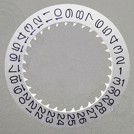 Vintage silver date disk wheel for NH36 NH35 watch movement, precision crown position 3.8/3