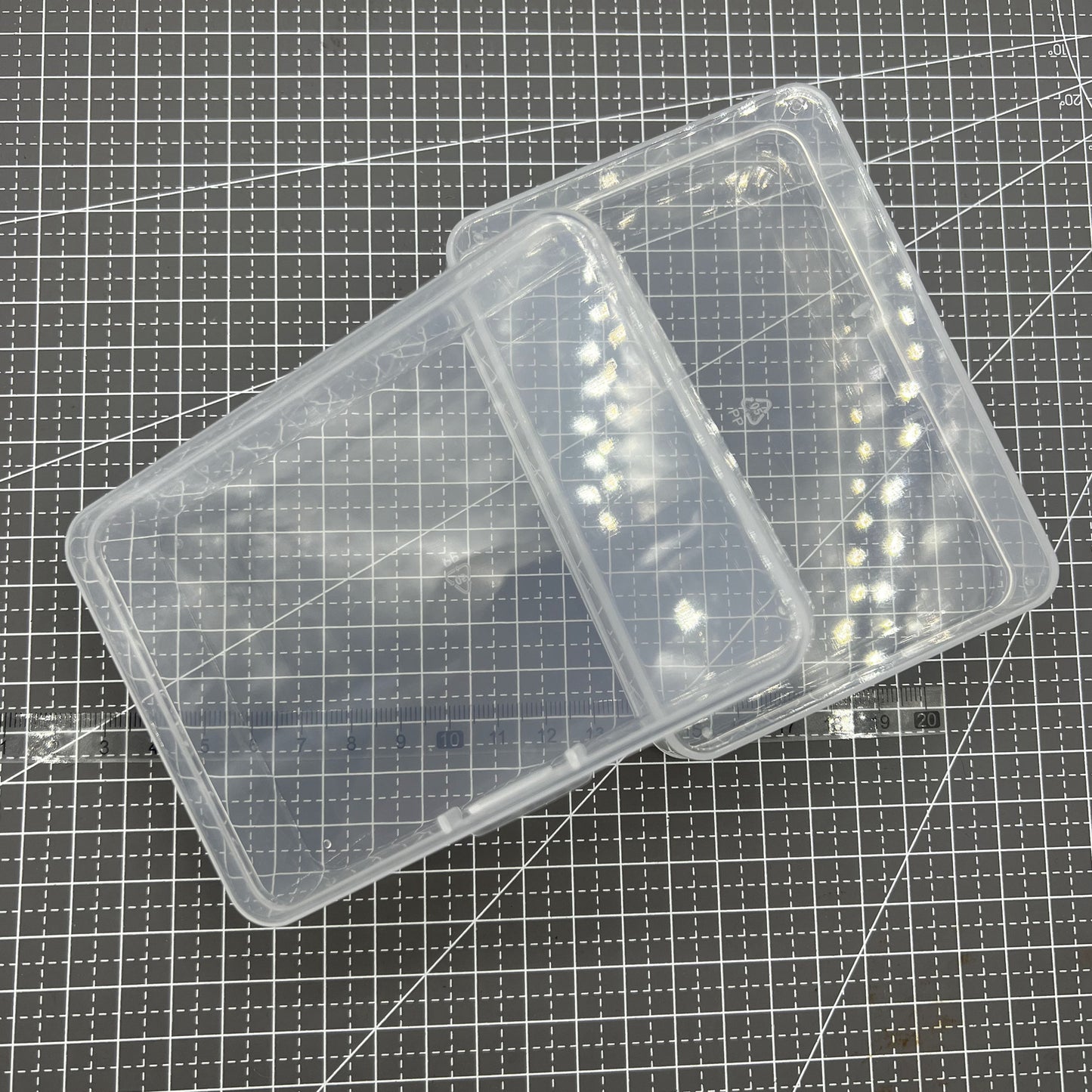 5 PIECES 2.8x11.5x8.5cm No Grid Toolbox Box Container Storage Hinged Lid