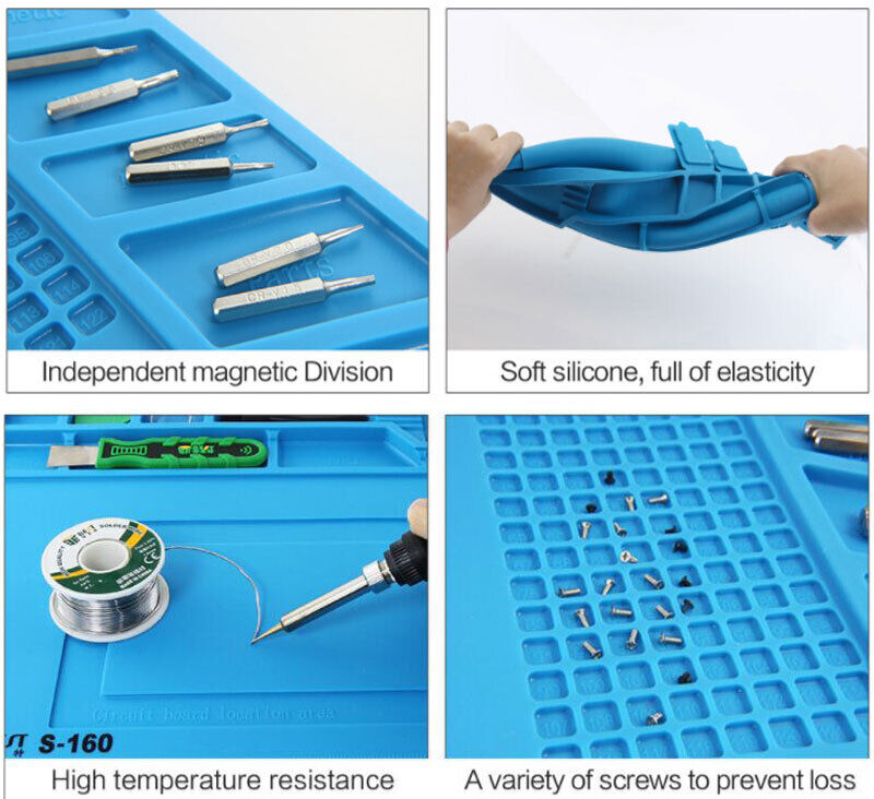 New Heat-Resistant Soldering Silicon Soldering Mat Work Pad Watch Repair Tool