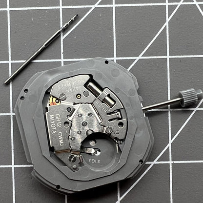 Japan-made Miyota GR12 quartz watch movement, precise replacement for Miyota 1S13 models, reliable and durable.