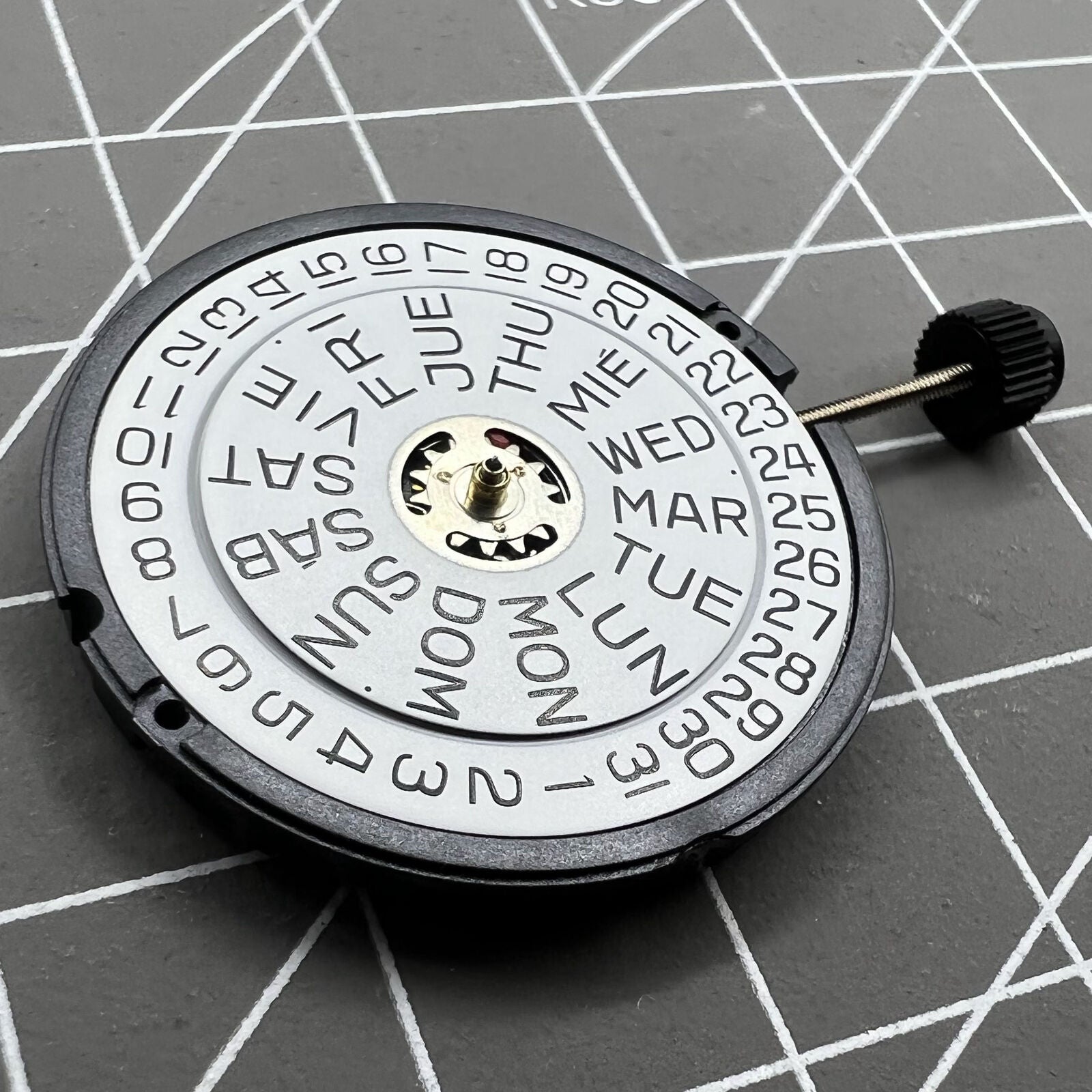 Swiss Made ETA 805.122 watch with quartz 3 hands, day/date display, and reliable Swiss movement.