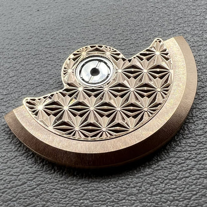 Rosegold Rotor mit Feuerwerksmuster f�r NH34 NH35 NH36 NH38 Uhrwerke, hochwertig und pr�zise.