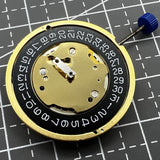 Swiss Made Ronda 5030D Quartz Movement Black Disk Date At 4 Watch Part