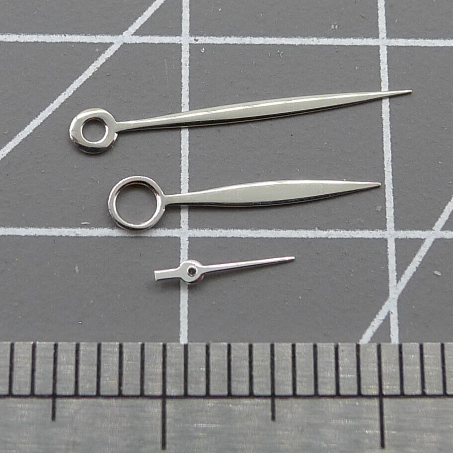 Silver Willow Leaf watch hands designed for Seagull ST3600/ST3621 & ETA6497/6498, elegant replacement parts.