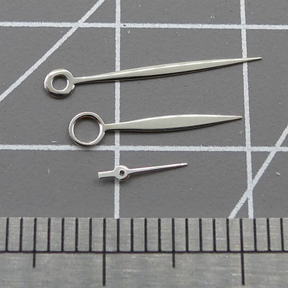 Silver Willow Leaf watch hands designed for Seagull ST3600/ST3621 & ETA6497/6498, elegant replacement parts.
